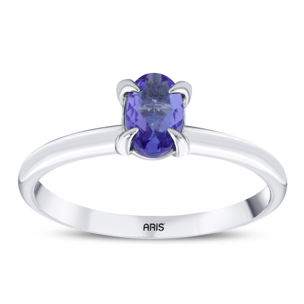 0.54 Karat Oval Tanzanit Yüzük