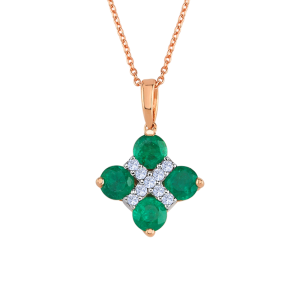 Pırlanta Zümrüt Kolye