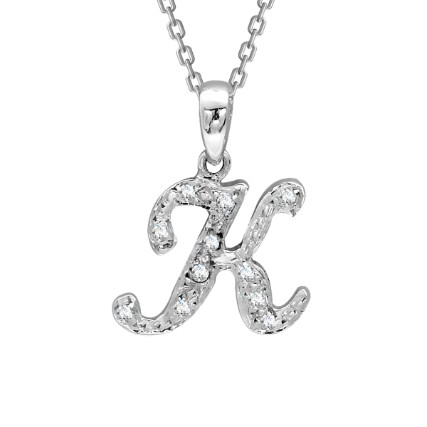 Pırlanta K Harfi Kolye