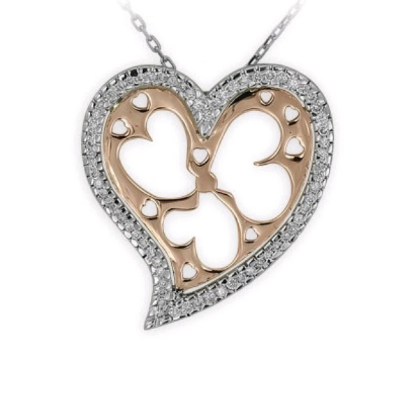 Pırlanta Kalp Kolye