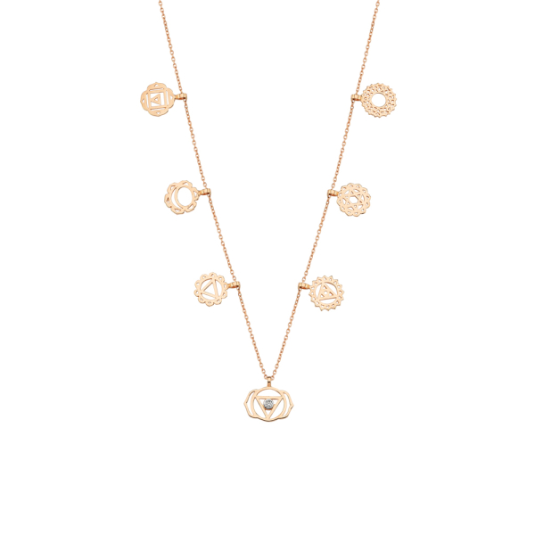 7 Çakra Koleksiyonu Altın Kolye