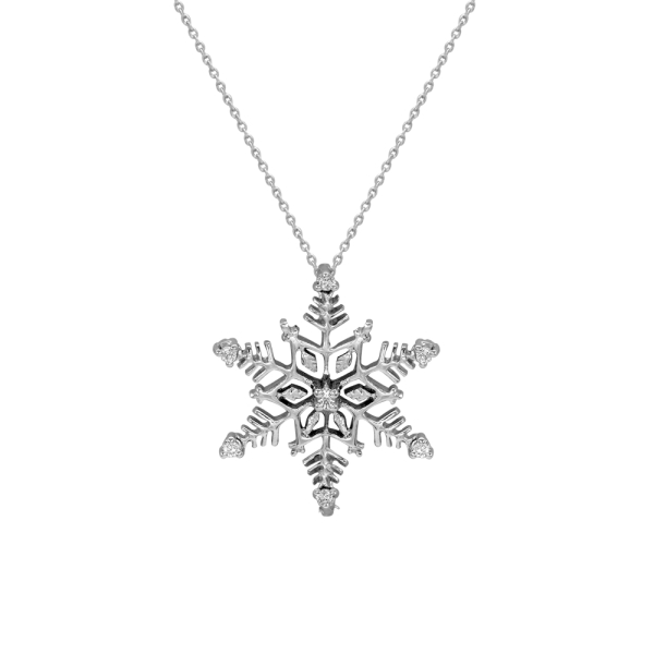 Pırlanta Kar Tanesi Kolye