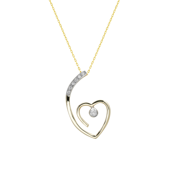 Pırlanta Kalp Kolye