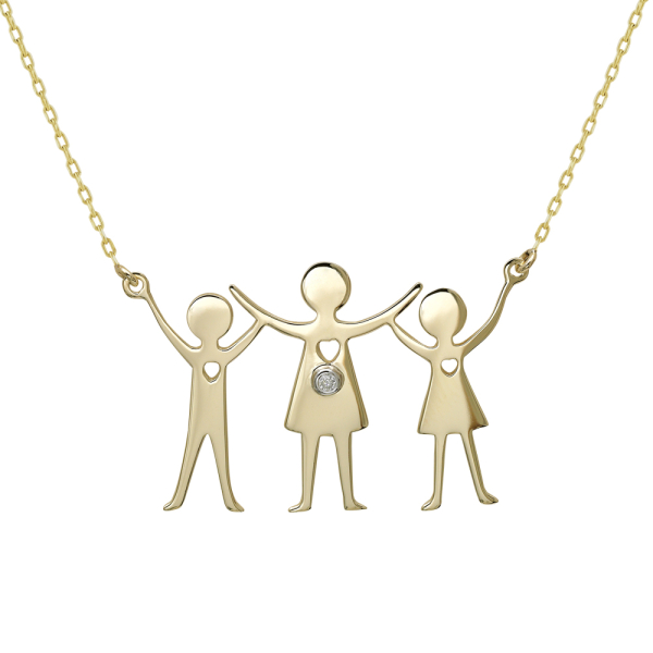 Pırlantalı Altın Kolye