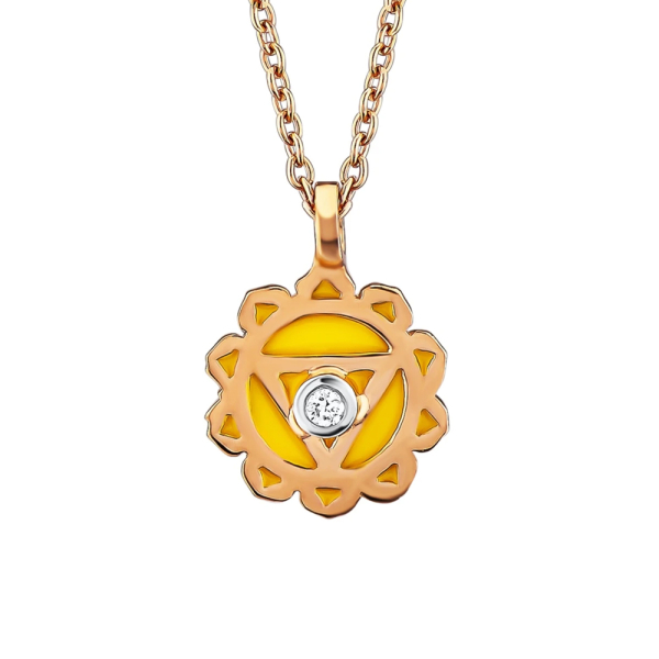 Pırlantalı Göbek Çakrası (Manipura-Solar Pleksus) Kolye