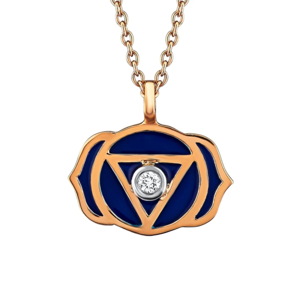 Pırlanta Alın Çakrası (Ajna) Sembol Kolye