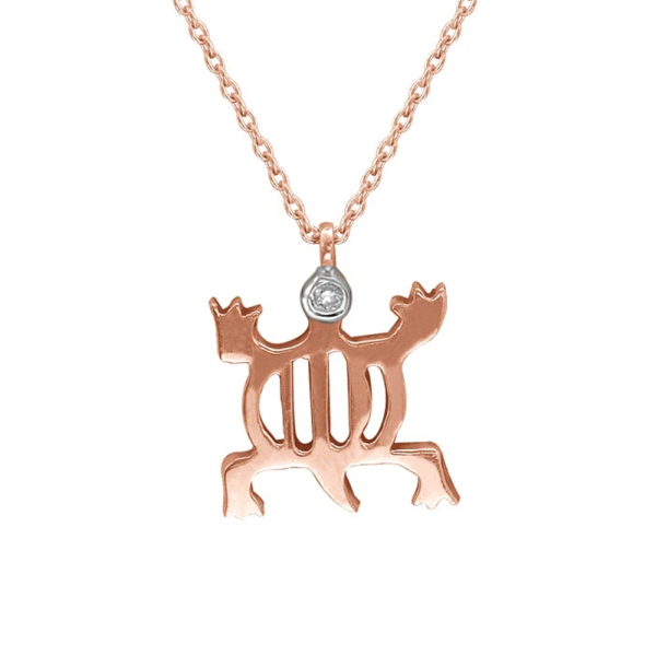 Pırlanta Sebat Sembolü Kolye