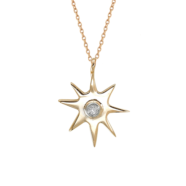 Pırlantalı Kayra Sembolü Kolye Adinkra