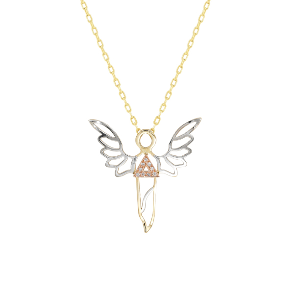 Pırlantalı Güç Meleği (Sandalfon) Kolye