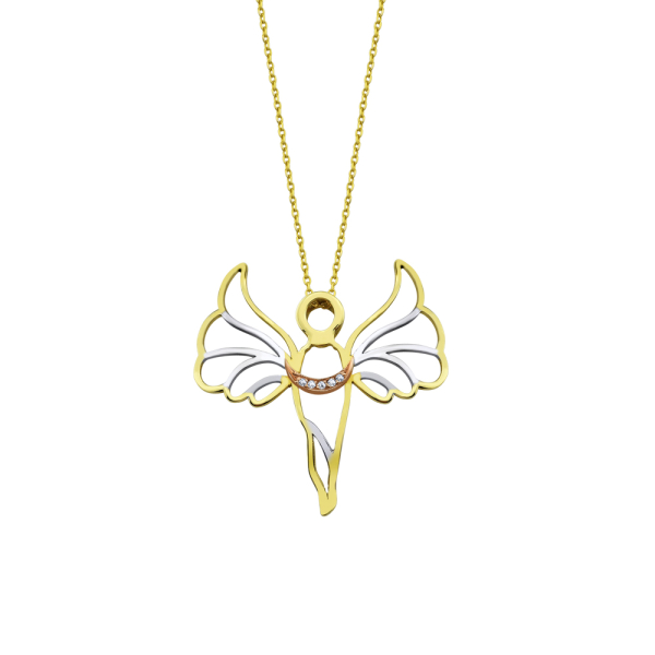 Pırlantalı Barış Meleği Mikail Kolye