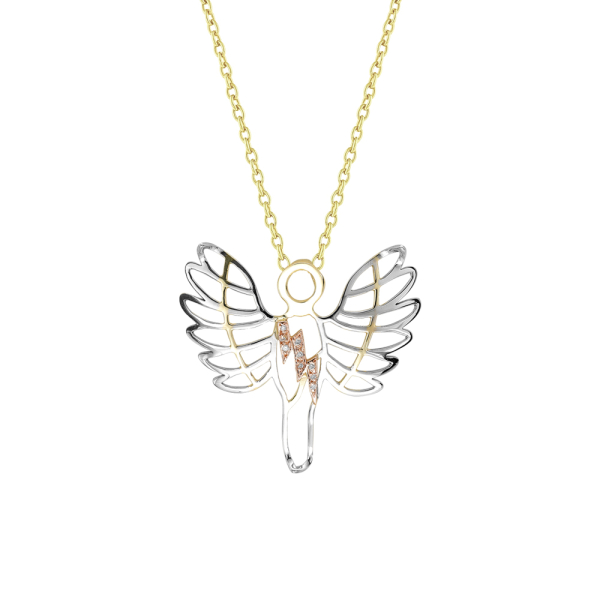 Pırlantalı Şans Meleği Barachıel Kolye