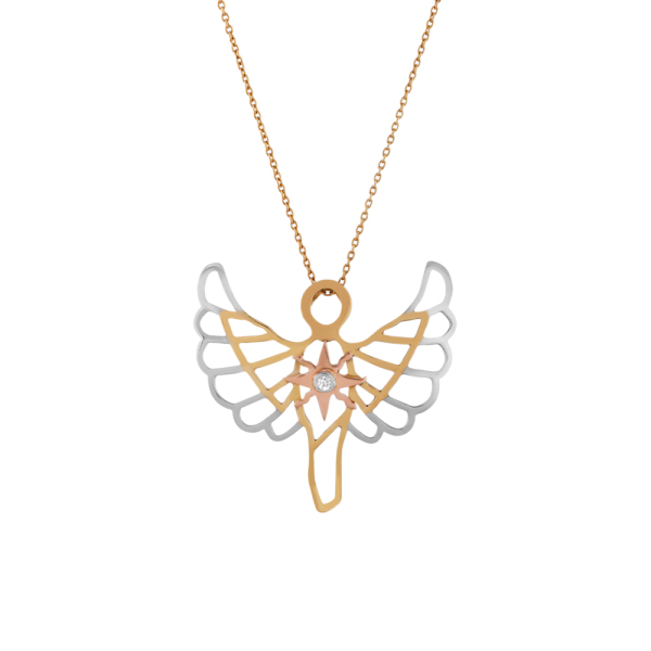 Pırlanta Güneş Meleği Och Kolye