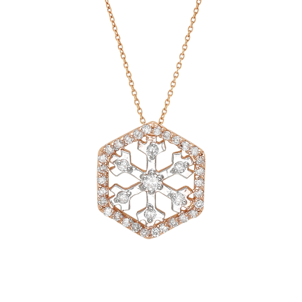 Pırlantalı Kar Tanesi Kolye