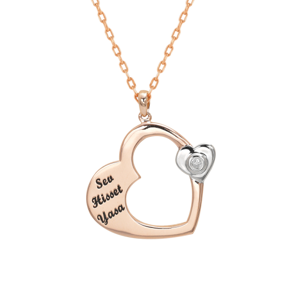 Pırlanta Kalp Kolye