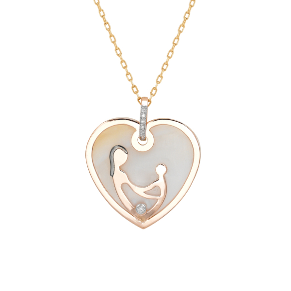 Pırlanta Sedef Anne Çocuk Kolye