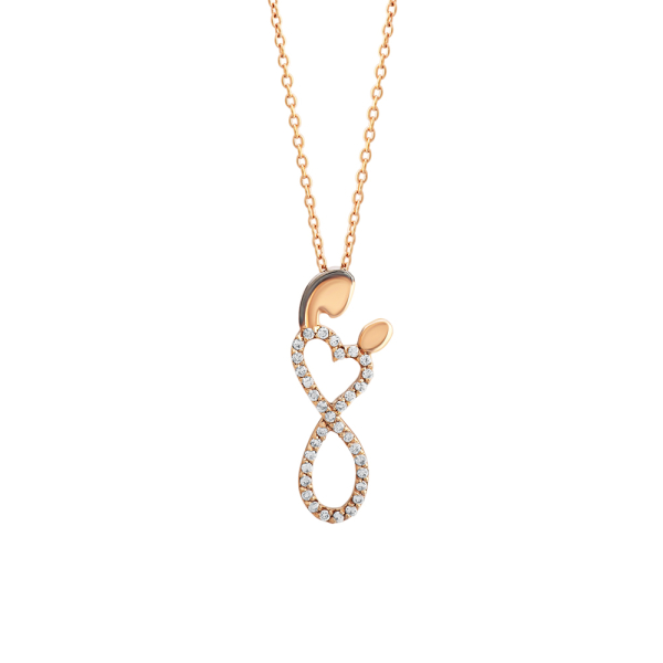 Pırlanta Anne Çocuk Sonsuzluk Kolyesi