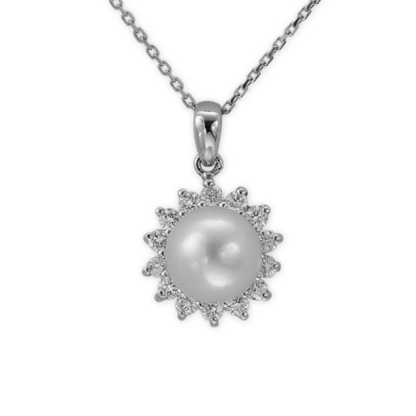 Pırlanta Anturaj İnci Kolye