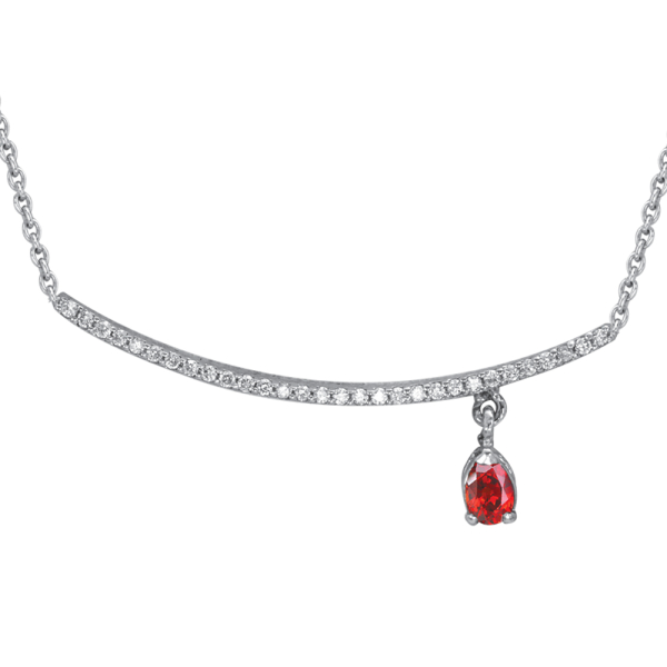 Pırlanta Yakut Damla Kolye