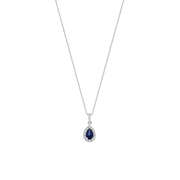 0.62 Karat Damla Safir Kolye