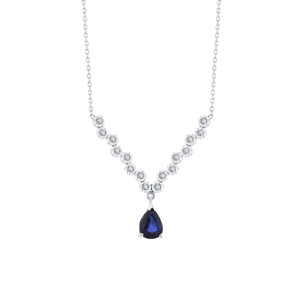 Safir Pırlanta Miracle Kolye (0.65 Karat Görünüm)