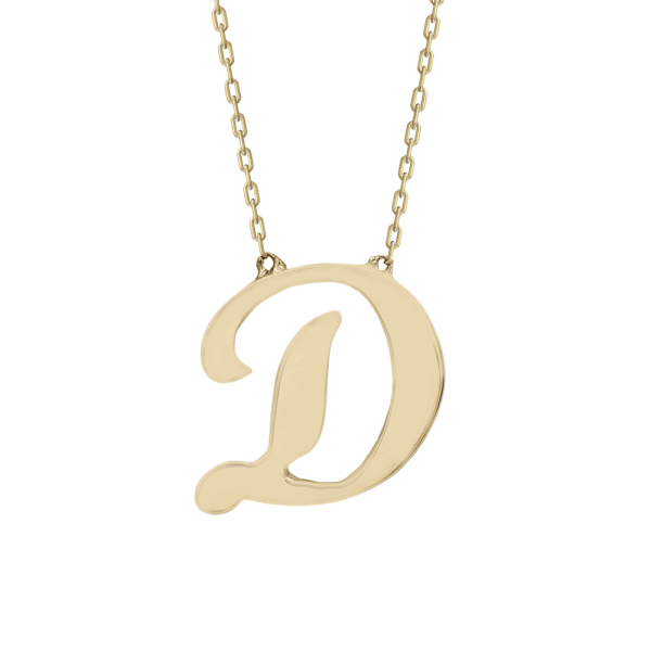 D Harfi Altın Kolye