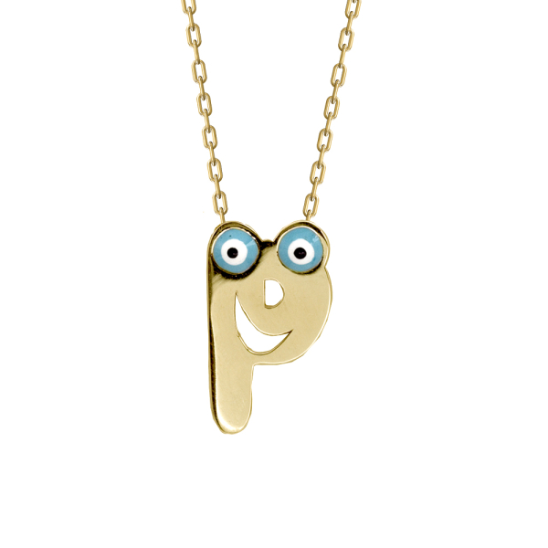 P Harfi Altın Kolye