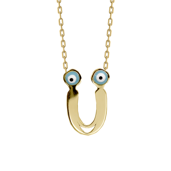 Ü Harfi Altın Kolye