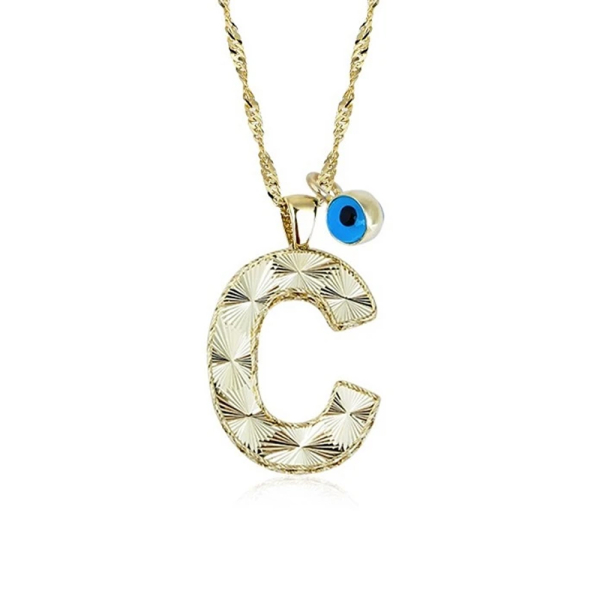 C Harfi Altın Kolye