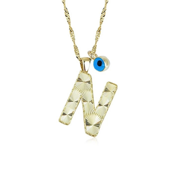 N Harfi Altın Kolye