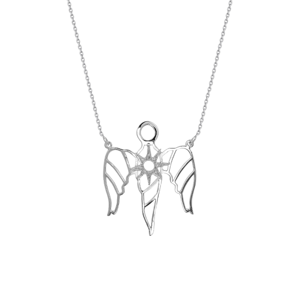 Pırlanta Gümüş Şifa Meleği İsrafil Kolye