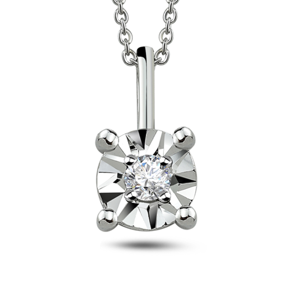 Pırlanta Tektaş Miracle Kolye (0.25 Ct. Görünüm)
