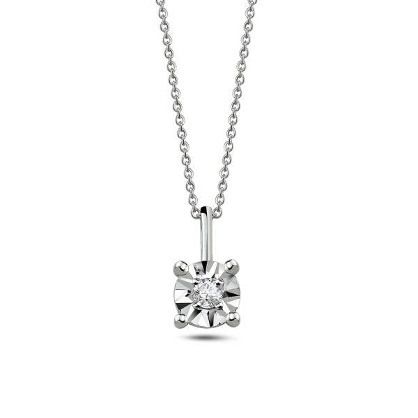 Pırlanta Tektaş Miracle Kolye (0.25 Ct. Görünüm)