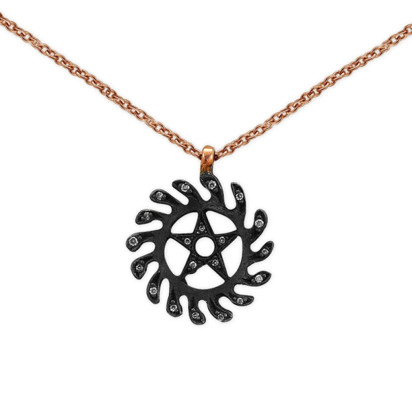 Pırlantalı Adinkra Değişim Sembolü (Sesa Wo Suban)