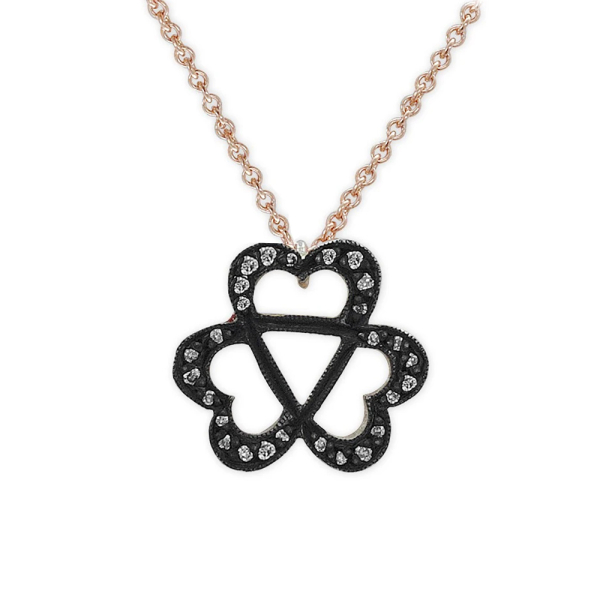 Pırlantalı Trinity Sembolü Adinkra Kolye