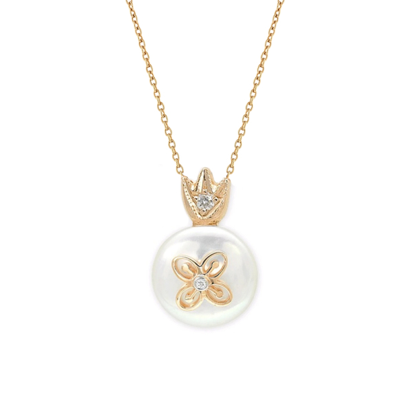 Pırlanta İnci Varlık Sembolü Kolye Adinkra