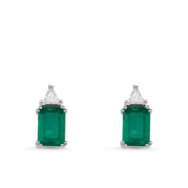 Pırlanta Zümrüt Küpe