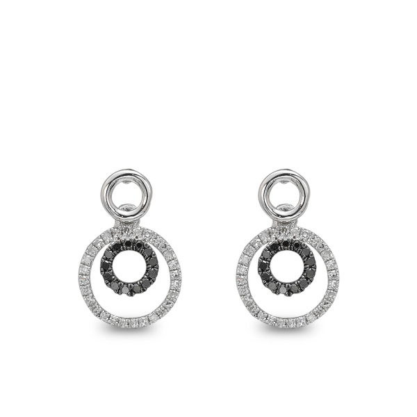 Siyah Pırlanta Halka Küpe