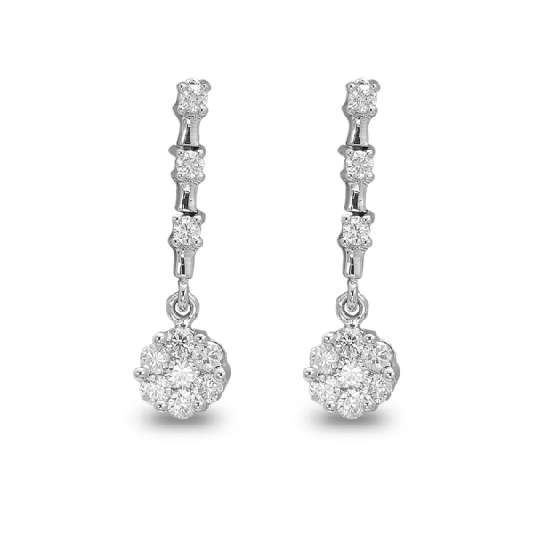 0.44 Karat Pırlanta Damla Küpe