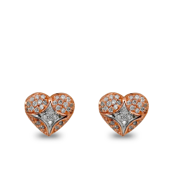 Pırlanta Kalp Fantezi Küpe