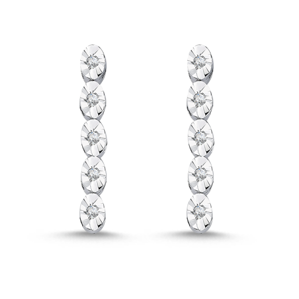 Pırlanta Suyolu Küpe Lecce