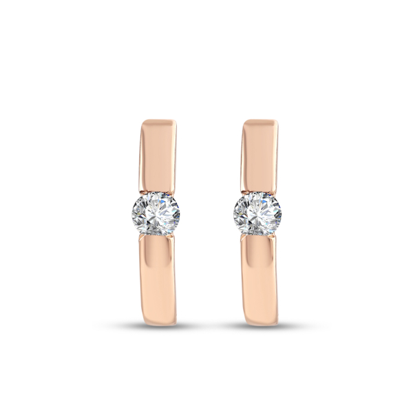 Pırlantalı Halka Küpe