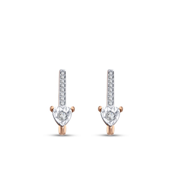 0.20 Karat Görünüm Miracle Pırlanta Kalp Küpe