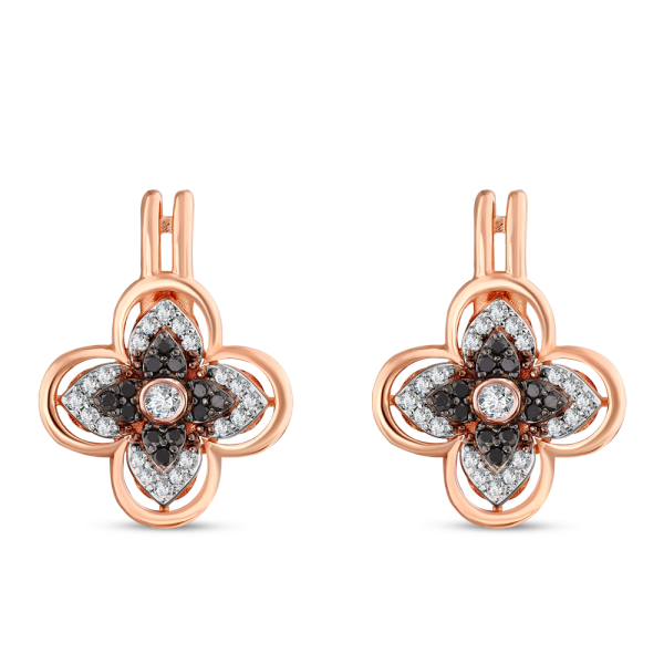 Siyah Pırlanta Küpe Charmy