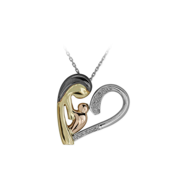 Pırlanta Kolye Anne Çocuk Kalbimde