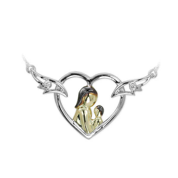 Pırlanta Anne Çocuk Kolye