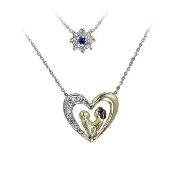 Pırlanta Düet Kolye Anne ve Çocuk Angie