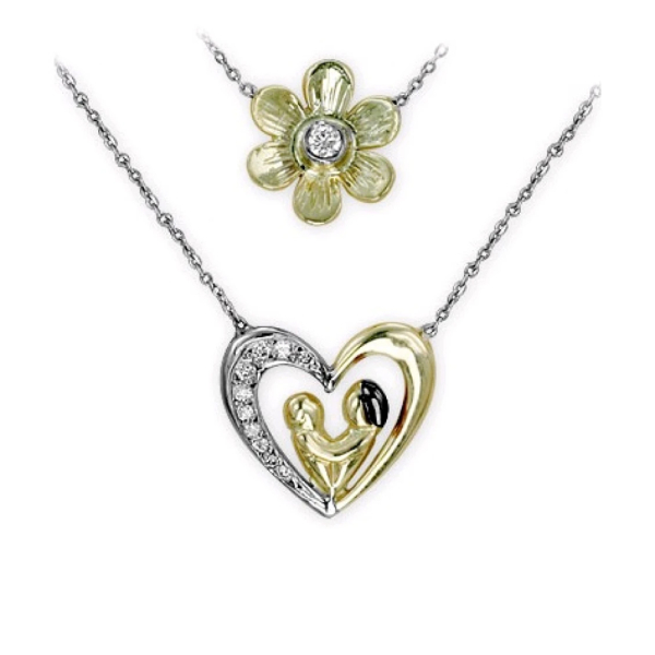 Pırlanta Anne Çocuk Kolye