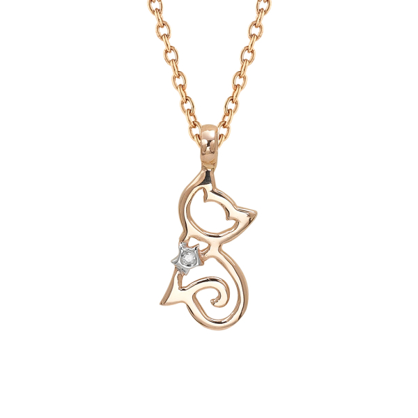 Pırlanta Kedi Kolye