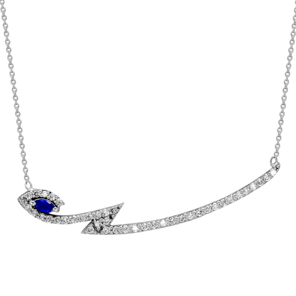 Pırlanta Safir Fantezi Kolye