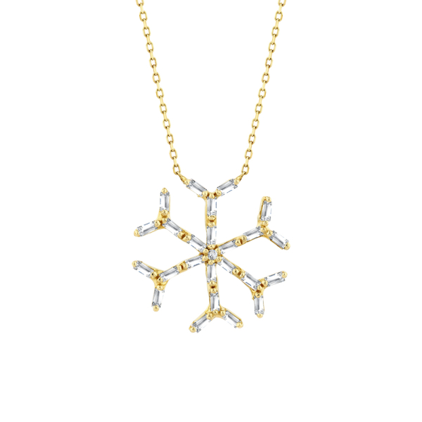 Pırlanta Kar Tanesi Kolye